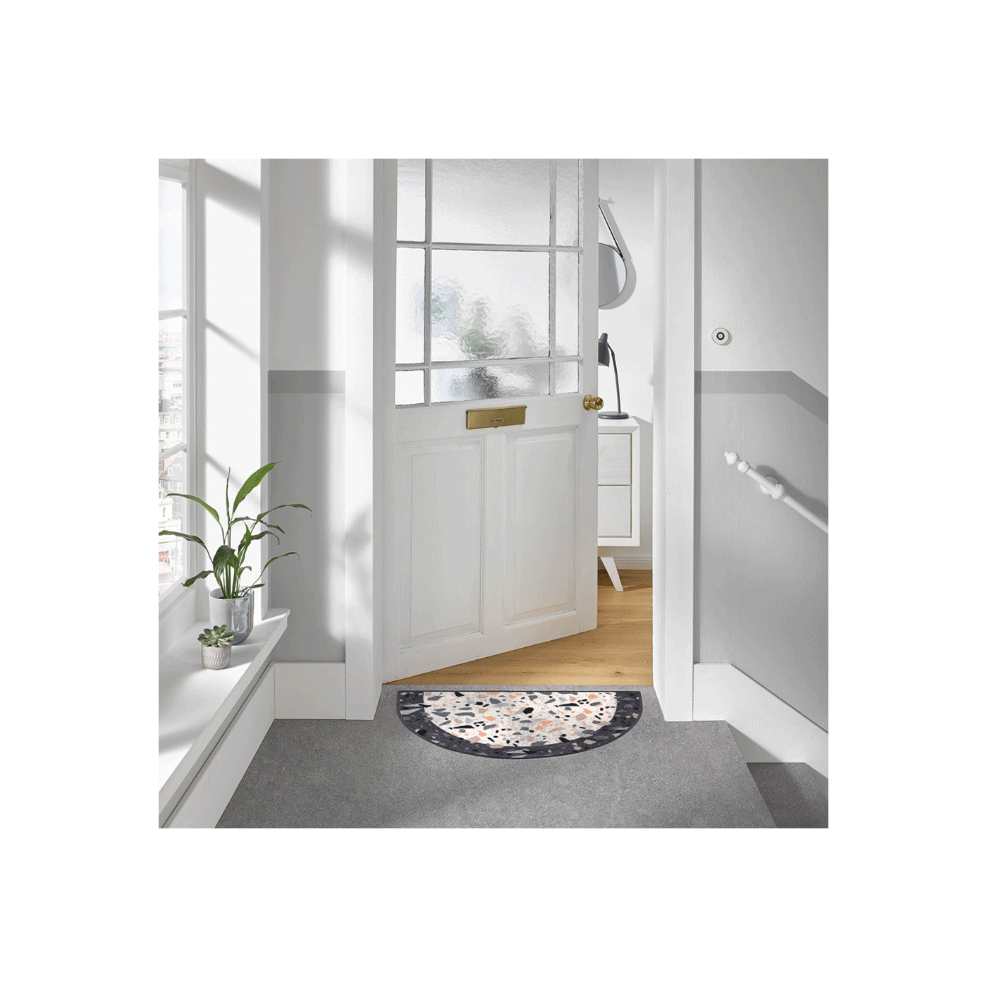Paillasson semi-circulaire Terracotta 50 x 85 cm - boutique en ligne BP Techem