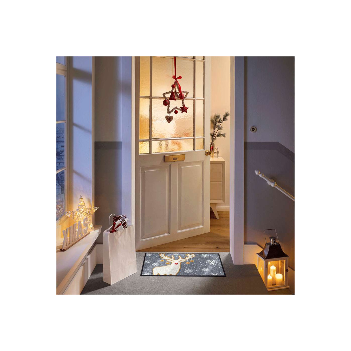 Paillasson de Noël Rudolf 50 x 75 cm - boutique en ligne BP Techem