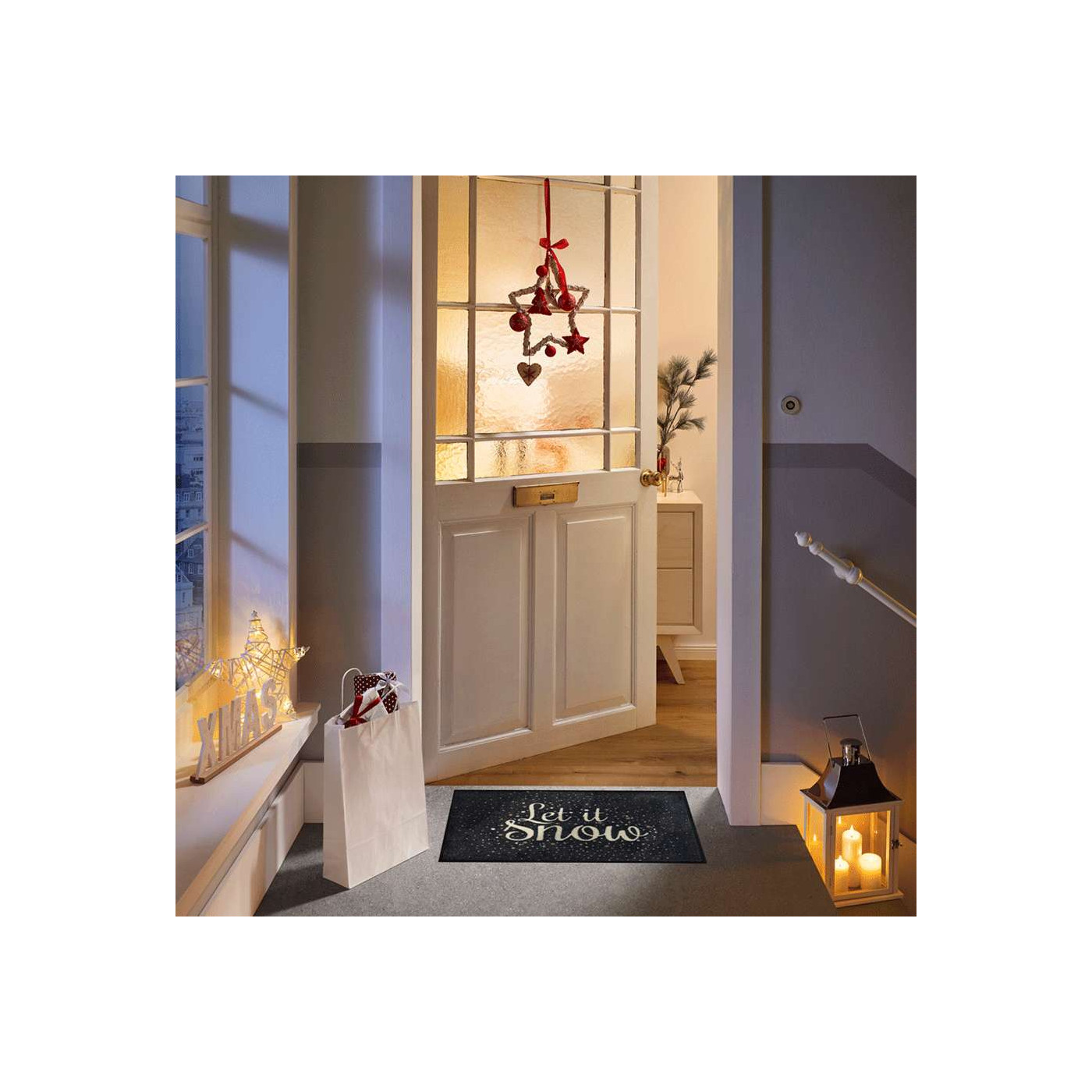 Paillasson de Noël « Snowflake » 40 x 60 cm et 50 x 75 cm - boutique en ligne BP Techem