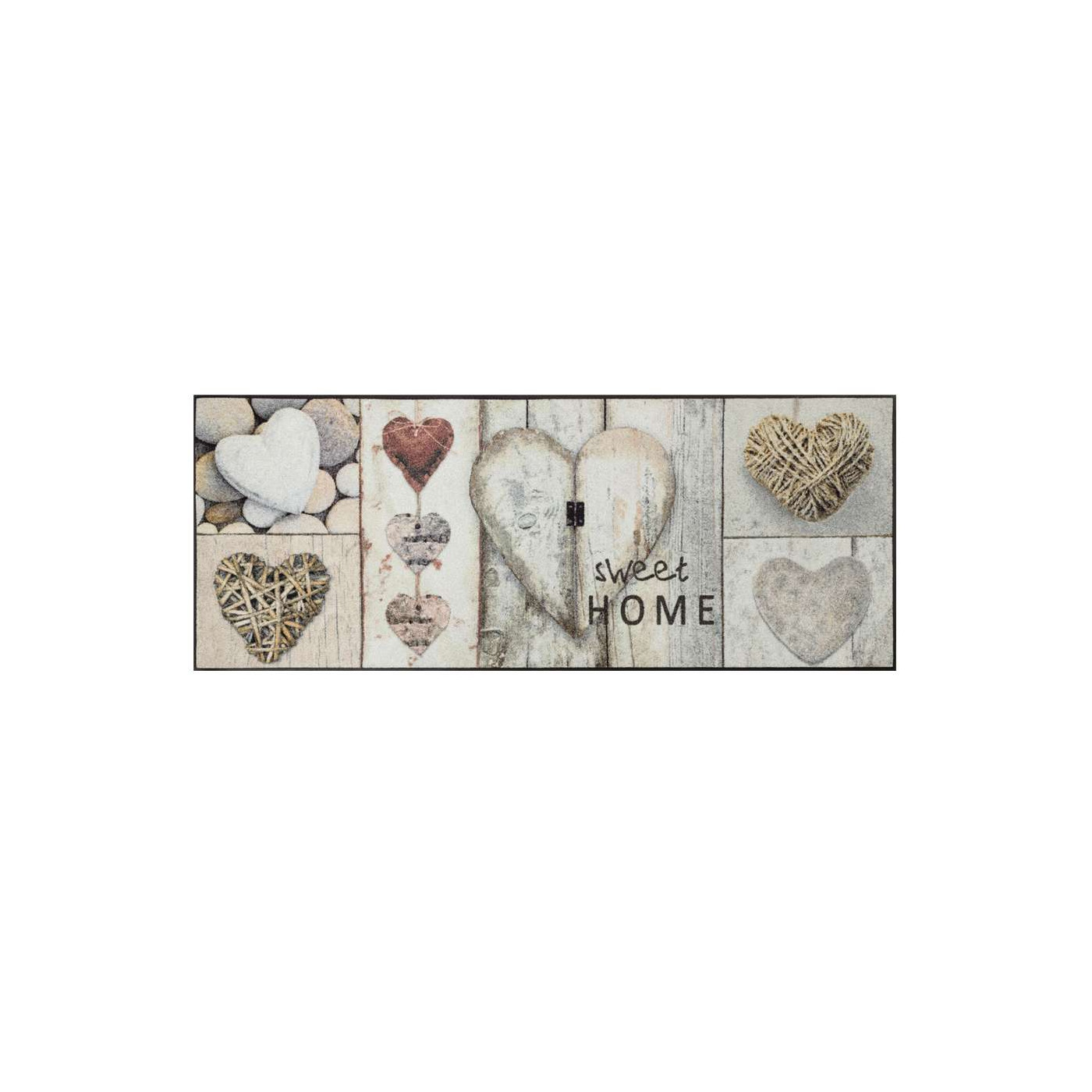 Tapis Hearts Grey 75 x 190 cm - boutique en ligne BP Techem