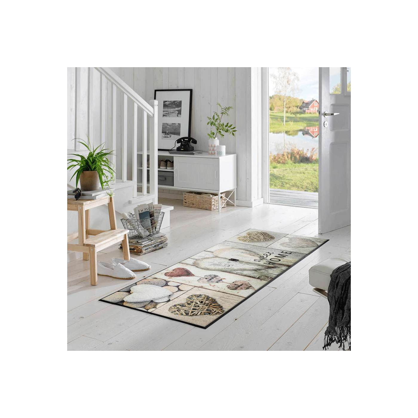Tapis Hearts Grey 75 x 190 cm - boutique en ligne BP Techem