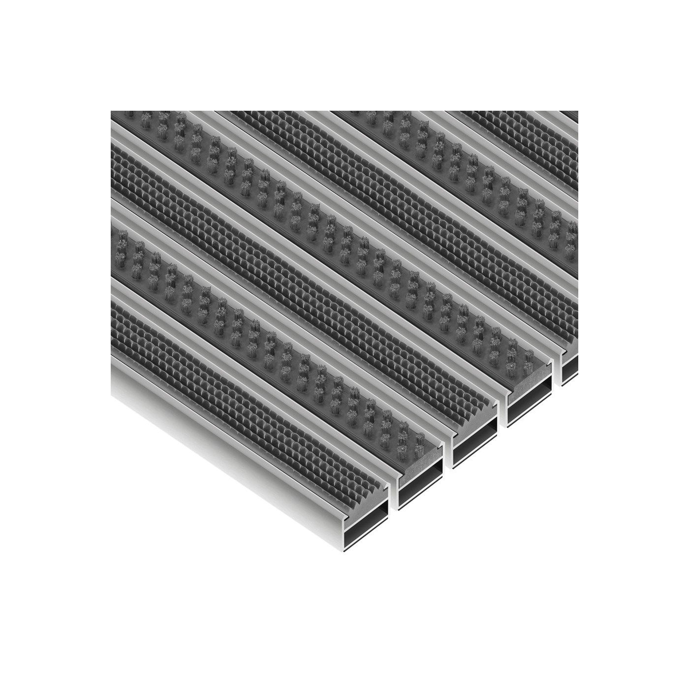 Tapis d’entrée encastrable Clean Rubber - Scrub sur mesure - boutique en ligne BP Techem