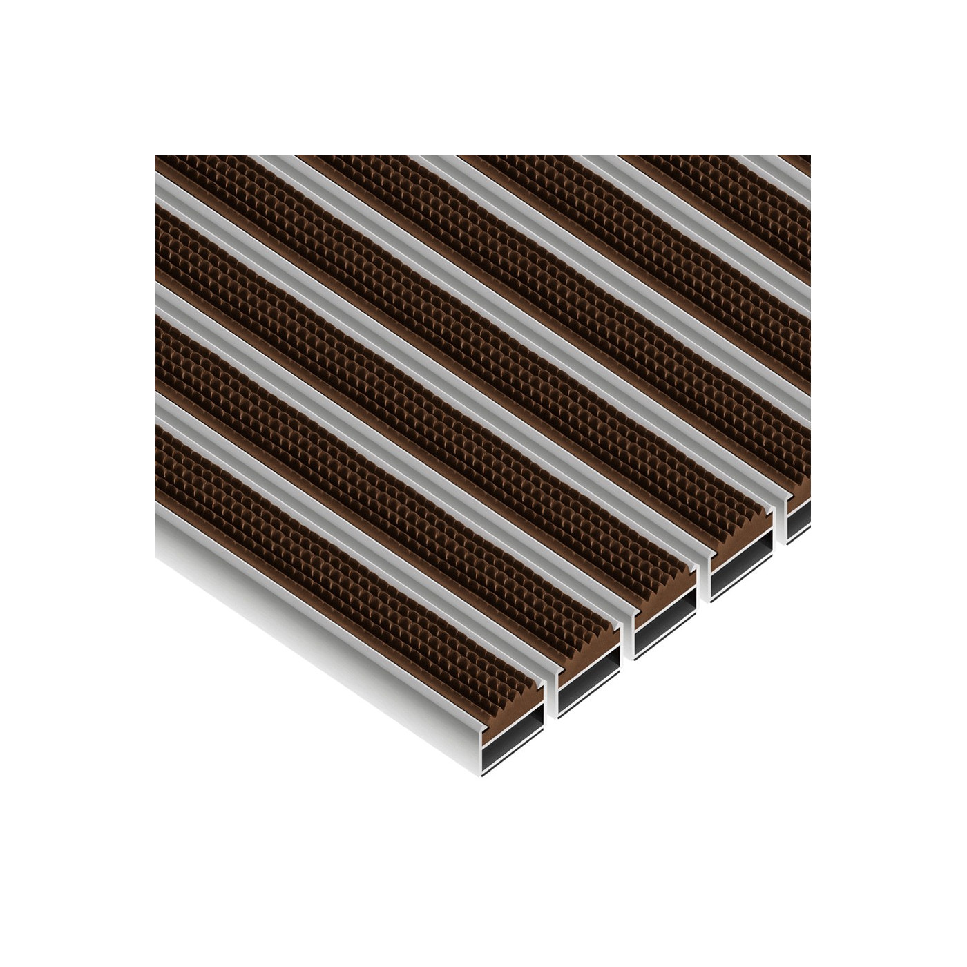 Tapis d’entrée en aluminium « Clean rubber » sur mesure - boutique en ligne BP Techem