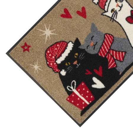 Paillasson de Noël « Christmas Cats » 50 x 75 - boutique en ligne BP Techem