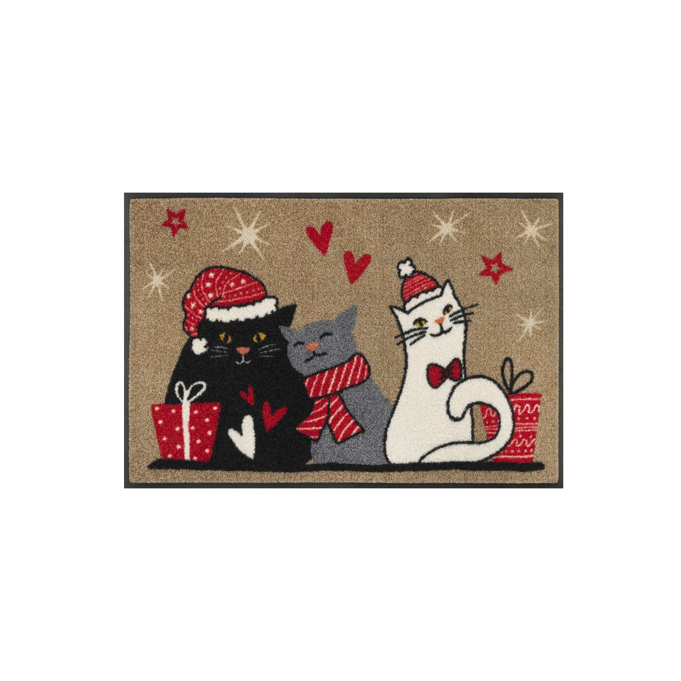 Paillasson de Noël « Christmas Cats » 50 x 75 - boutique en ligne BP Techem