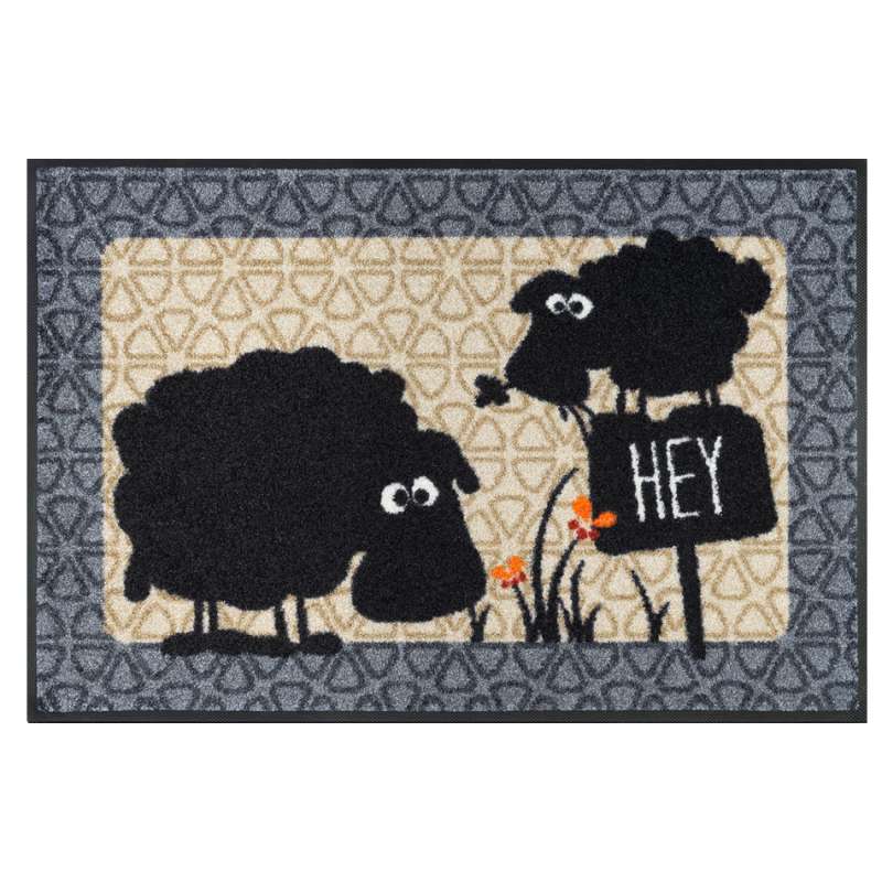 Paillasson « Hey Sheep ! » 50 x 75 cm  - boutique en ligne BP Techem
