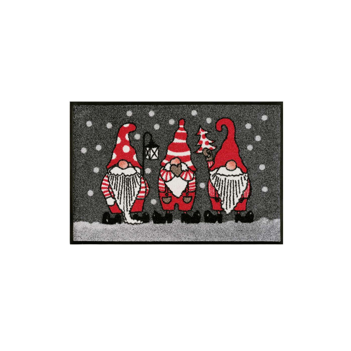 Paillasson de Noël « Winter Gnomes Grey » 40 x 60 cm - boutique en ligne BP Techem