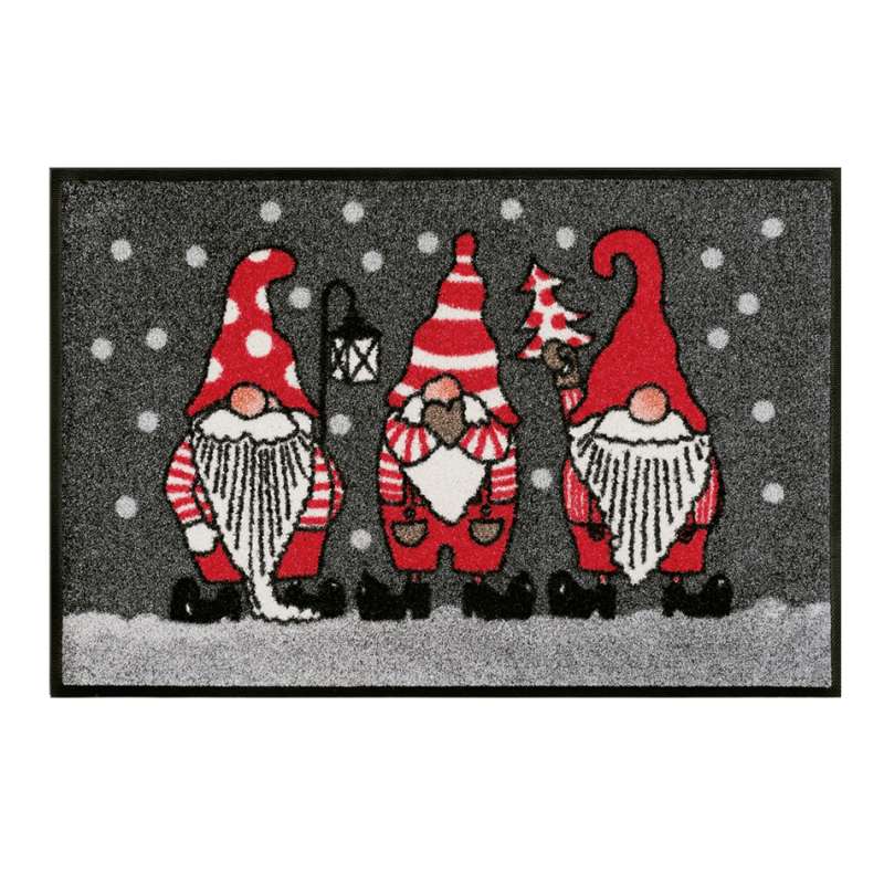 Paillasson de Noël « Winter Gnomes Grey » 40 x 60 cm - boutique en ligne BP Techem