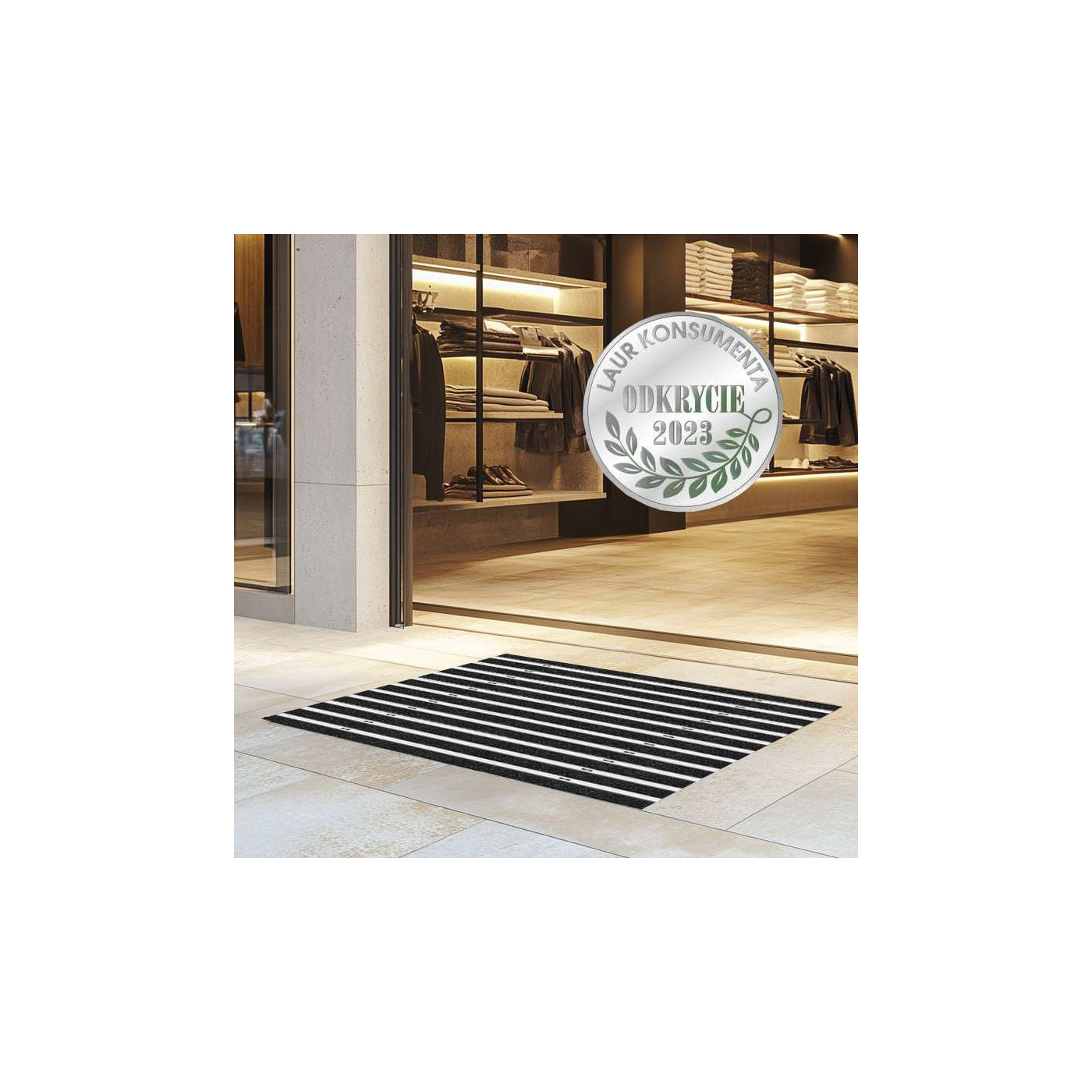 Tapis d’entrée écologique en aluminium Clean ECO Ryps 40 x 60 cm - boutique en ligne BP Techem