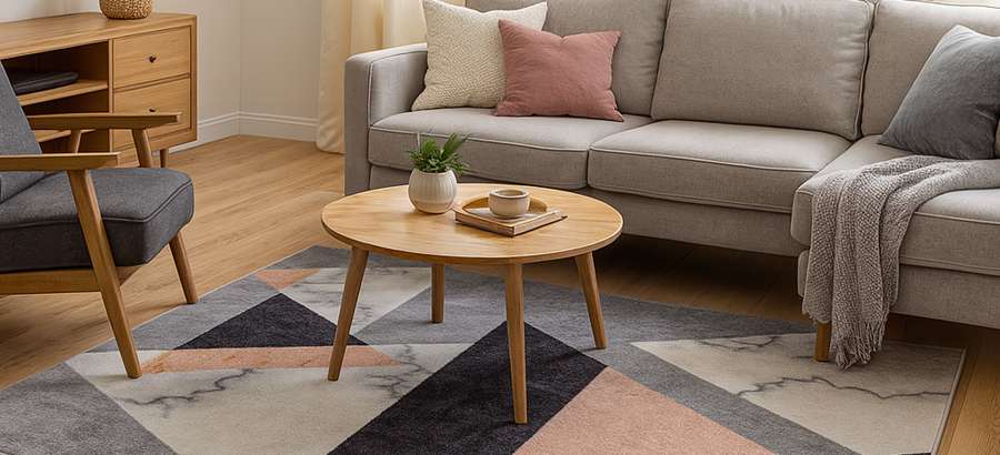 Comment choisir et poser un tapis dans le salon ? Principes de base et idées d'aménagement